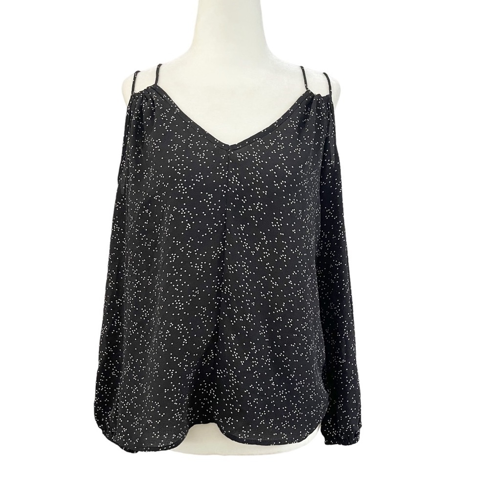 Crescent Stitch Fix Women’s Black Long Sleeve Blouse Size Medium P.